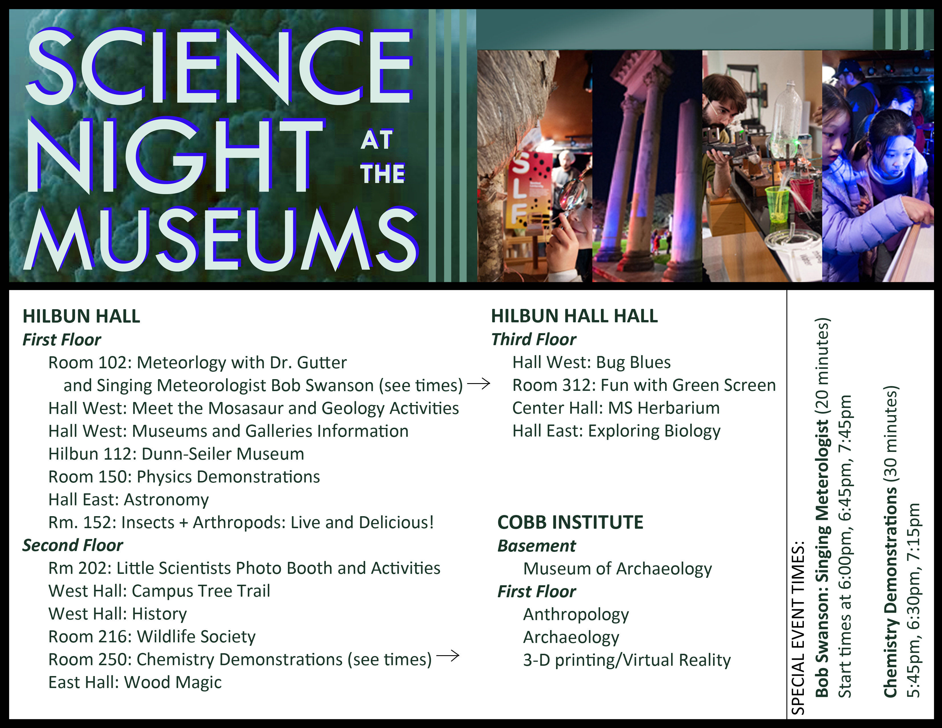 Activity List - Science Night